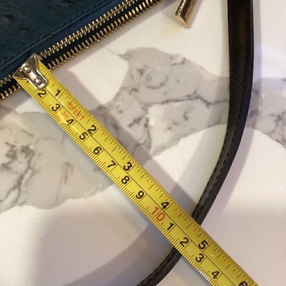 Genuine Leather Valentina Italian Bag Purse Handbag Navy - Picture 14 of 14